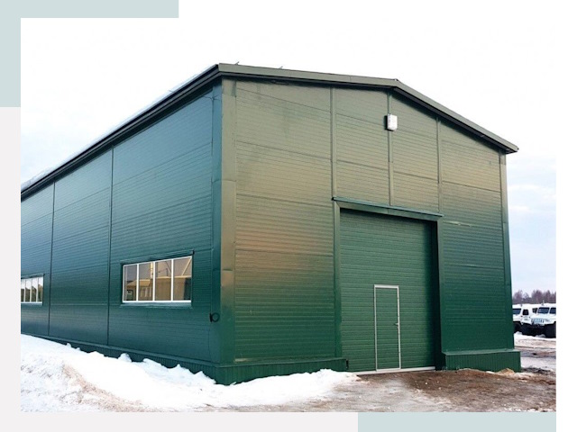 Двускатные ангары в Ейске