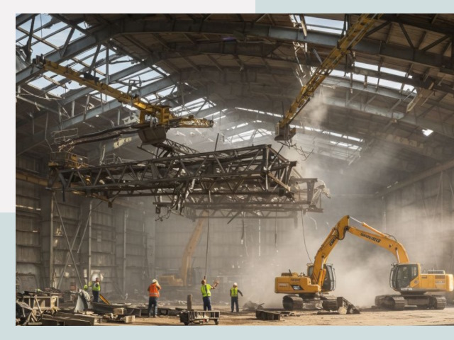 Демонтаж ангаров в Ейске от 618 руб. за м²