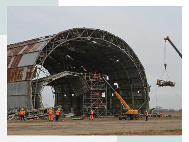 Демонтаж ангаров в Ейске