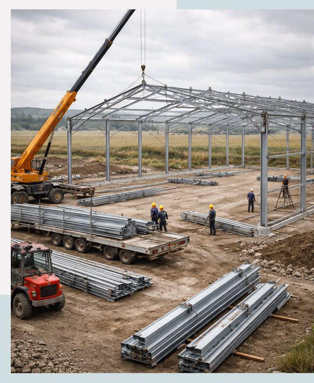 Строительство ангаров для сельхозтехники в Ейске под ключ