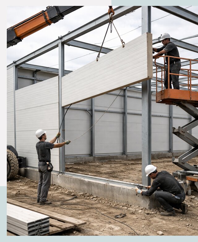 Строительство складов из сэндвич панелей в Ейске под ключ